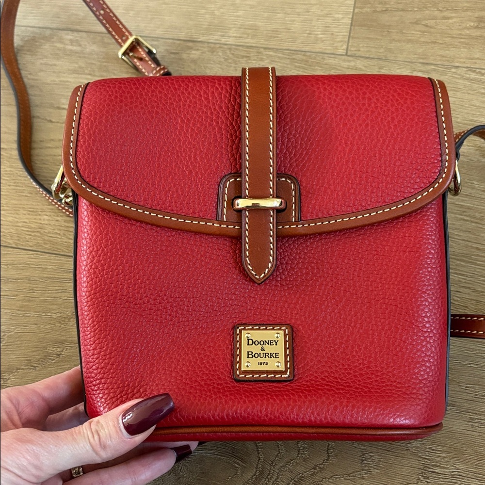 Dooney & Bourke Red and Brown Crossbody Bag